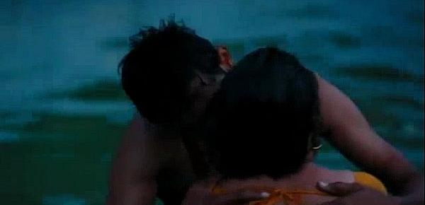  Lovers hot romance in swimming pool